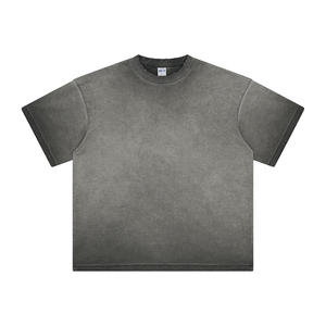 T-shirt à manches courtes pour homme, col rond, noir, surdimensionné, décontracté, 100% coton, jersey tricoté, couleur unie, design personnalisé, anti-UV - Product Image 3