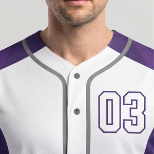 Maillot de baseball personnalisé à boutons, design personnalisé, maillot de baseball pour homme, sublimation - Product Image 4