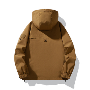 <b>Men's</b> Puffer <b>Windbreaker</b> Jacket Canvas Waterproof Breathable Quick Dry Winter Coat Solid <b>Black</b> Casual Zipper Closure Regular Fit - Product Image 3
