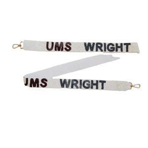 UMS Wright diseño personalizado oro blanco semilla cuentas bolsa correas cuentas monedero correa para bolsos accesorios de moda - Product Image 1