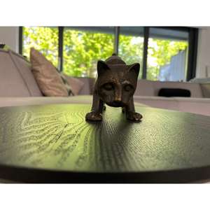Petite figurine de chat en fonte de bronze pour la décoration du salon, du jardin ou comme cadeau - Product Image 3