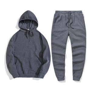 Winter Streetwear Tracksuit Hooded Drawstring <b>Jacket</b> Jogger Set Breathable Lightweight Reversible Polyester/Cotton Plus Size - Product Image 1