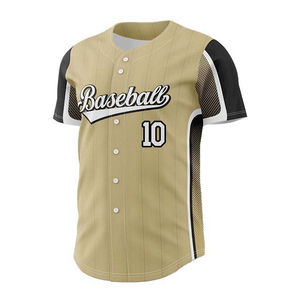 Nouveau maillot de baseball sportif à col en V boutonné, uniforme de baseball personnalisable avec broderie et logo imprimé, maillot de baseball en mesh - Product Image 3