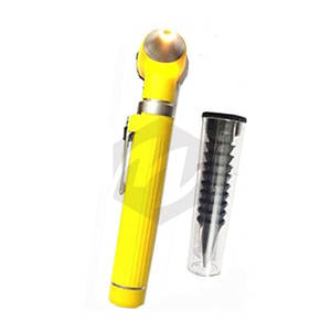 Mini otoscope à fibre optique jaune, format de poche, diagnostic portable, avec éclairage LED lumineux, léger et portatif - Product Image 3