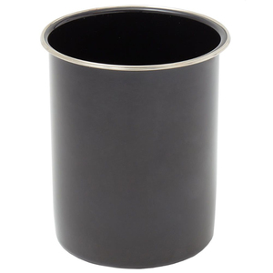 Porta cubiertos de metal con recubrimiento de polvo negro, forma redonda, organizador de utensilios para encimera, soporte de almacenamiento para comedor. - Product Image 1