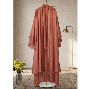 High Quality Niqab Abaya Muslim Women Dress Breathable One Layer Nida Fabric Modest Islamic Clothing Women's Prayer Dress - Product Image 1