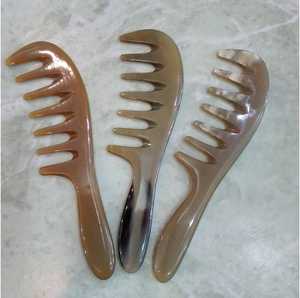 Peigne en corne de vache naturelle, qualité supérieure, écologique, fait main, respirant, antistatique, moderne, cadeau unique pour hommes et femmes, cheveux sains - Product Image 4