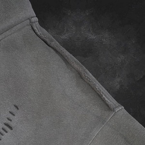 Nuevo Diseño, Sudadera con Capucha de 500 g/m², Estilo Urbano, Felpa Francesa, Efecto Desgastado por el Sol, 100% Algodón, Bordado, Cierre de Cremallera, Corte Recortado - Product Image 6