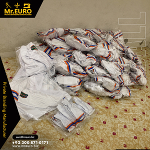 Ensemble d'uniformes de football américain personnalisés blanc, orange et bleu, kit d'équipe sublimé, 100% polyester, antibactérien, unisexe - Product Image 4