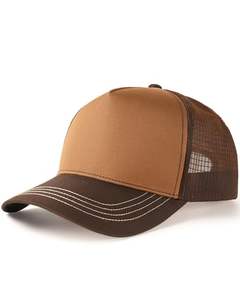 Gorra de béisbol trucker personalizada al por mayor con malla trasera ajustable y visera curva, tipo snapback - Product Image 1