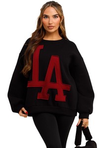 Sudaderas de Lujo para Mujer con Apliques de Letras, Cuello Redondo, Estilo Urbano Oversize, Marca Privada, Fabricante de Sudaderas con Capucha 100% Algodón Felpa - Product Image 4