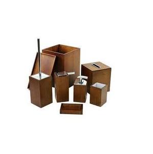 Custom Wooden <b>Bathroom</b> <b>Set</b> Eco Friendly Toothbrush Holder Soap Dispenser Handcrafted Artisan <b>Bathroom</b> Countertop <b>Accessories</b> - Product Image 2