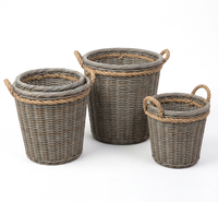 Stockage de panier naturel en rotin fait main indonésien de haute qualité avec corde Design unique élégant minimaliste