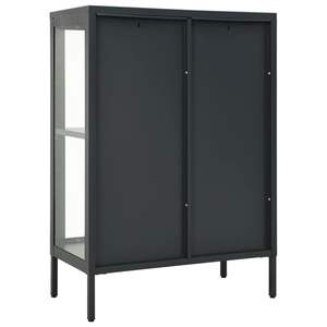 Buffet en acier et verre de 29.5 po x 13.8 po x 41.3 po anthracite - Product Image 5