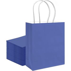 Sacchetti Regalo Viola Blu di Medie Dimensioni 30 Pezzi (11"x5"x8") con Manici, Multiuso - Product Image 1