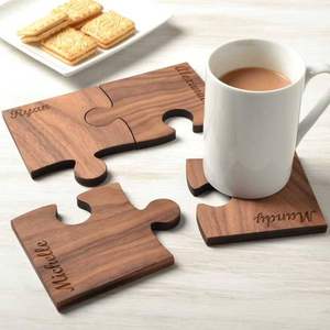 Juego de posavasos de madera de lujo premium para mesa de comedor, resistentes al calor, de madera natural sólida, para una decoración elegante del hogar. - Product Image 5