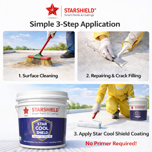 STARSHIELD Star Cool Shield Nano Modified Heat Reflective Insulating Coating Acrylic-Based Building Roof Cooling <b>Paint</b> - Product Image 2