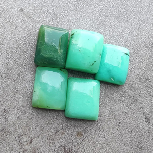 Chrysoprase vert naturel de qualité AAA+, cabochon rectangulaire, dos plat, pierre précieuse calibrée pour bijoux, toutes tailles disponibles - Product Image 3