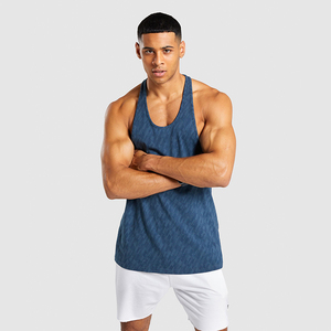 <b>Men's</b> Fitness <b>Vest</b> <b>Stringers</b> Gym Wear Tank Top Singlet Elastic Breathable and Quick-Drying 100% Cotton Sleeveless - Product Image 2