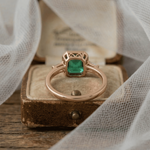 Anillos de Moissanita con Corte Esmeralda, Plata de Ley 925, Chapados en Oro, Anillo de Compromiso de Lujo - Product Image 3
