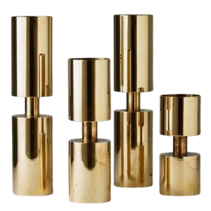 Classic Decorative Metal Taper <b>Candle</b> Holder Gold Finishing Handmade <b>Candle</b> Pillar With Glass for Wedding & <b>Dinner</b> Parties - Product Image 5