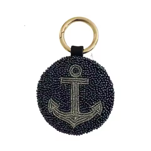 Stylish Beaded Embroidery Seed Beads Keychain Gift Creative Handmade Seed Beads Keychain Embroidery Art - Product Image 5
