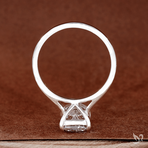 3 Ct Radiant Cut Lab Grown Diamond <b>Ring</b> <b>Statement</b> Solitaire Engagement <b>Ring</b> in 10k White Gold - Product Image 3
