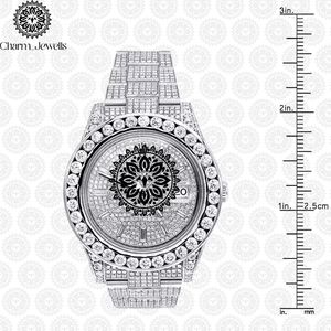 Reloj Charm Jewells de Lujo para Hombre, Caja de Acero Inoxidable, Esfera Analógica de 40 mm, Cierre Oculto con Botón, Cristal, Fecha Automática Mecánica - Product Image 4