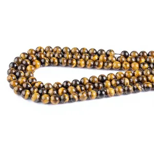 Venta al por mayor con garantía comercial: Cuentas de piedra natural Ojo de Tigre de 8mm pulidas y grabadas con láser, hilo de cuentas ALIZA AGATE EXPORTS para manualidades DIY - Product Image 5