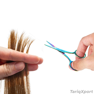 Mini Tijeras de Cutícula de Acero Inoxidable, Tijeras Rectas de Alta Calidad para Cejas, Duraderas, para Diestros, con Diseño Arcoíris - Product Image 3