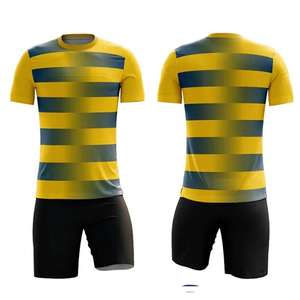 Ropa deportiva de equipo personalizada de alta calidad, conjuntos de camisetas de fútbol sublimadas Unisex a precio mayorista, uniformes de fútbol transpirables - Product Image 1