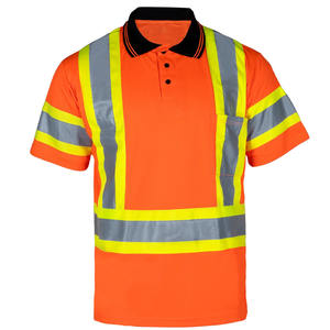Vêtements de travail industriels miniers personnalisés, vêtements de travail vert orange, polo de sécurité, t-shirt fluorescent réfléchissant - Product Image 1