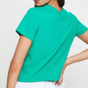 Eco-friendly Breathable Anti-Bacterial <b>Y2K</b> Slim Fit Women's Crop Tops T-<b>Shirt</b>-Washable Summer Knitted Fabric - Product Image 5