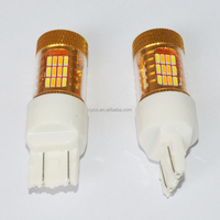 Ampoules de recul LED 7443 4014 54SMD, ampoule de projecteur de recul, lumière blanche et jaune bicolore, lumière LED de voiture, rénovation/amélioration de la lumière