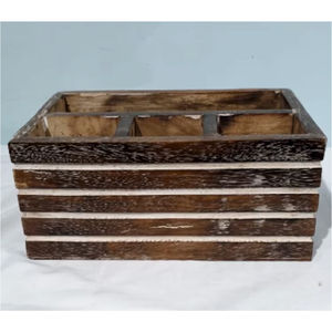 Wooden Cutlery Holder <b>Caddy</b> for Dining Table Napkin Spoon Fork Organizer Box <b>Kitchen</b> Countertop Utensil Storage Stand Wood <b>Caddy</b> - Product Image 3