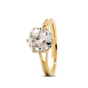 แหวนเพชรแล็บโกรว์ 2.5 กะรัต E-VVS ทรงโอลด์ยูโรเปียนคัท แบบโซลิแทร์ ตัวเรือนทองคำแท้ 14K ของขวัญสุดหรูสำหรับงานปาร์ตี้ - Product Image 2