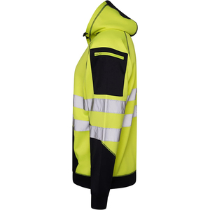เสื้อฮู้ดสะท้อนแสงแบบใหม่ รุ่น Class 2 สีเหลืองดำ พร้อมฮู้ดและกระเป๋า - Product Image 2