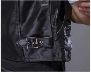 Gilet en cuir à quatre poches, gilet de voyage de haute qualité, gilet de photographe en toile avec logo personnalisé - Product Image 5