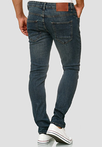 Vintage Wash Streetwear High Street Stacked Distressed Ripped <b>Slim</b> Fit Jeans Custom <b>Patch</b> Vintage jeans - Product Image 4