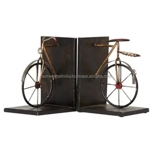 Sujetalibros decorativo de metal para bicicleta en diseño sólido con acabado marrón perfecto para soporte de documentos de escritorio y organización elegante - Product Image 1