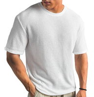 T-shirt tricoté pour homme de haute qualité, nouvelle mode, manches courtes, style jeune, design décontracté populaire, 100% polyester, coupe classique, personnalisable