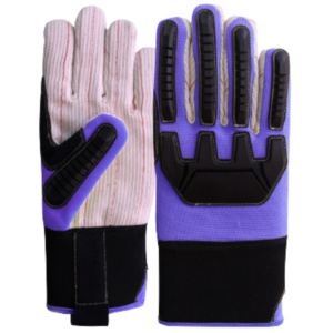 Gants de mécanicien en néoprène de qualité supérieure, résistants aux chocs, avec injecteur TPR en velours côtelé, protection des mains pour la sécurité au travail - Product Image 2