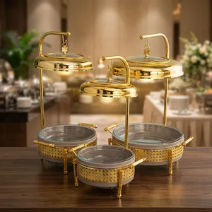 Pot de service élégant en acier inoxydable de style arabe avec couvercle en verre et poignées en alliage de zinc pour la restauration de restaurants du Moyen-Orient - Product Image 6