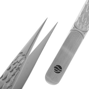 Herramientas para Pestañas Diamond Grip de Acero Inoxidable, Calidad Premium, Duraderas, 115 mm, Punta Dentada y Lisa, Personalización Disponible, Stahlmann - Product Image 3