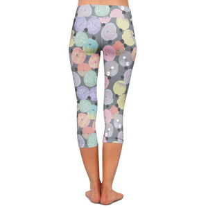 Leggings Deportivos para Mujer, a Media Pantorrilla, Transpirables, de Secado Rápido, Ecológicos, con Estampado Moderno, Color en Contraste, Elásticos, para Correr y Yoga - Product Image 3