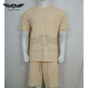 Conjunto de 2 Piezas de Camiseta y Pantalones Cortos de Doble Hilo Personalizados para Verano - Product Image 5