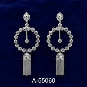 Pendientes de Borla con Baño de Oro de 24K y Aleación de Zinc, Diseño Floral con Aro y Circonita para Mujer, Estilo Bohemia A-55059 - Product Image 6