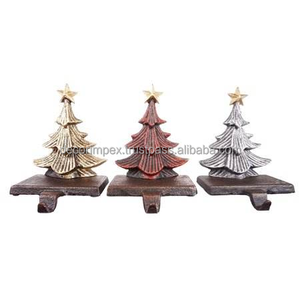 Christmas Party Ornament <b>Bow</b> Shape Gold Polished Metal Christmas Stocking <b>Holder</b> for Home Holiday Decoration - Product Image 6