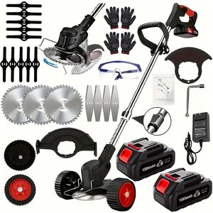 Portatile Cordless elettrico tosaerba ad alta capacità Wacker erbaccia 3 tipi di lame accessori multipli per la manutenzione del giardino - Product Image 1