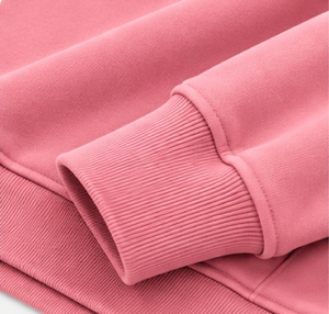 Sudadera Rosa de Mujer con Cierre de Cremallera, Cuello Alto, Manga Larga, Forro Polar de Algodón, Diseño Gráfico para Montaña - Product Image 4